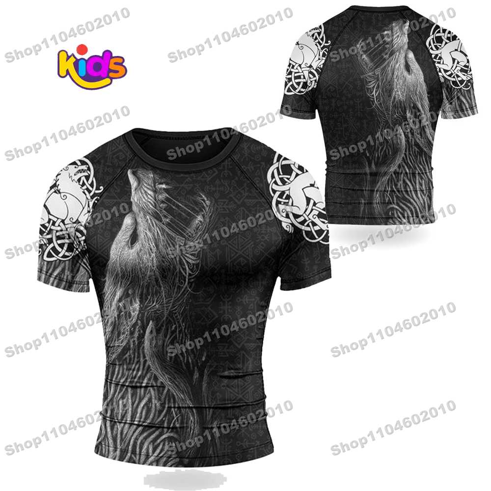 T Shirt Tight Fit - K44th anime crianças roupas de surf