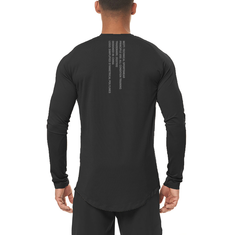 T Shirt Tight Fit - Alta elástica dos homens roupas esportivas