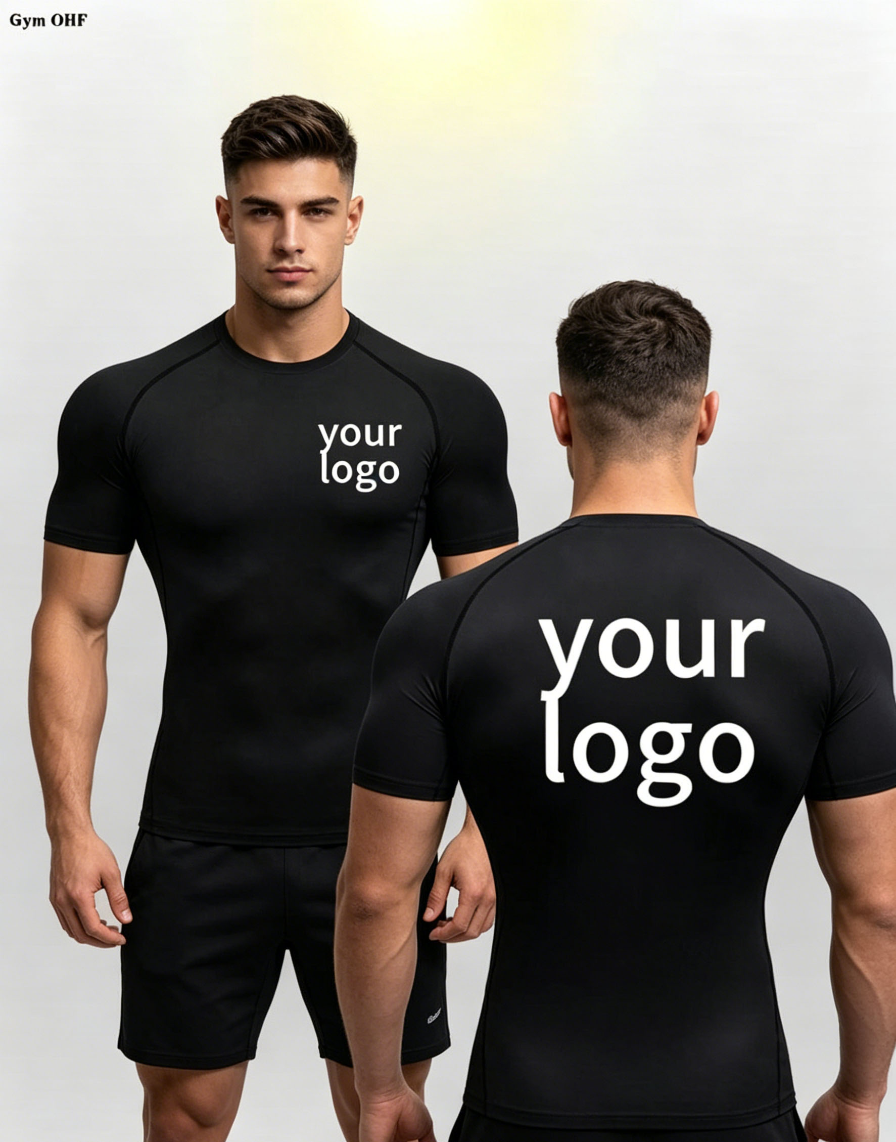 T Shirt Tight Fit - Camiseta Masculina Personalizada com Logo, Manga